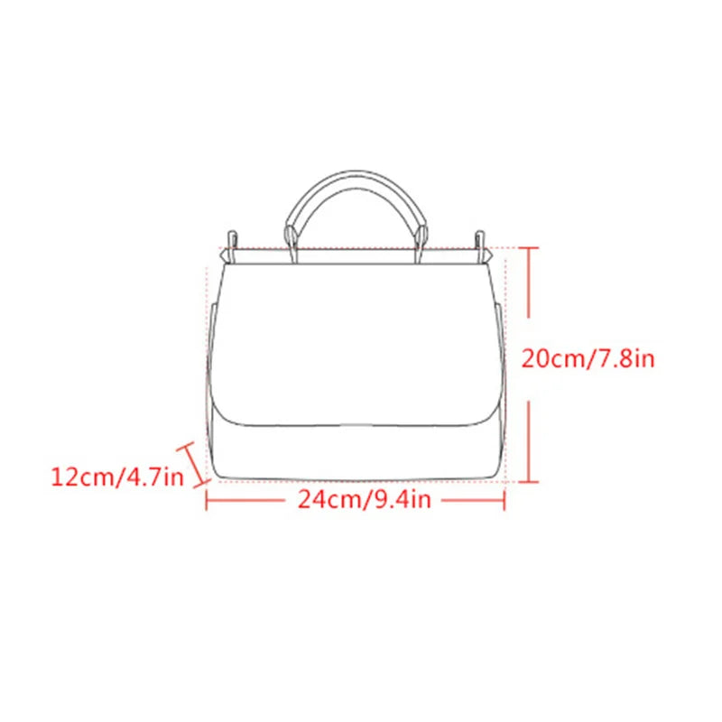 Women's Rose Leather Crossbody Tote Bag — Lady Shoulder Handbag in Yellow & More