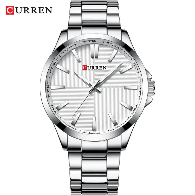 Men's CURREN Military Sport Quartz Watch — Stainless Steel Waterproof Wristwatch