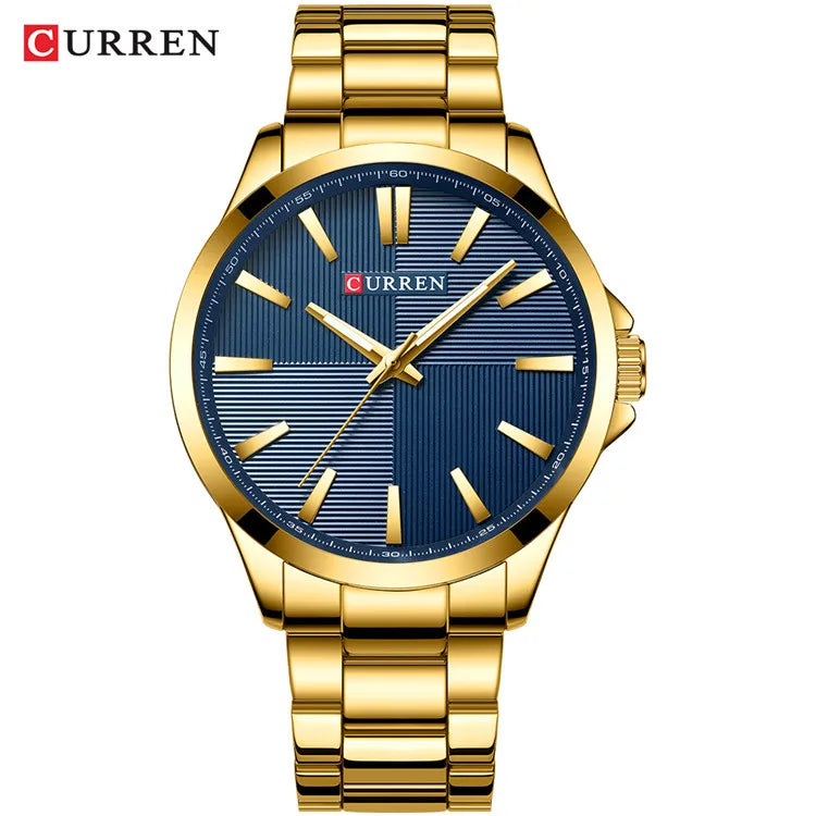 Men's CURREN Military Sport Quartz Watch — Stainless Steel Waterproof Wristwatch