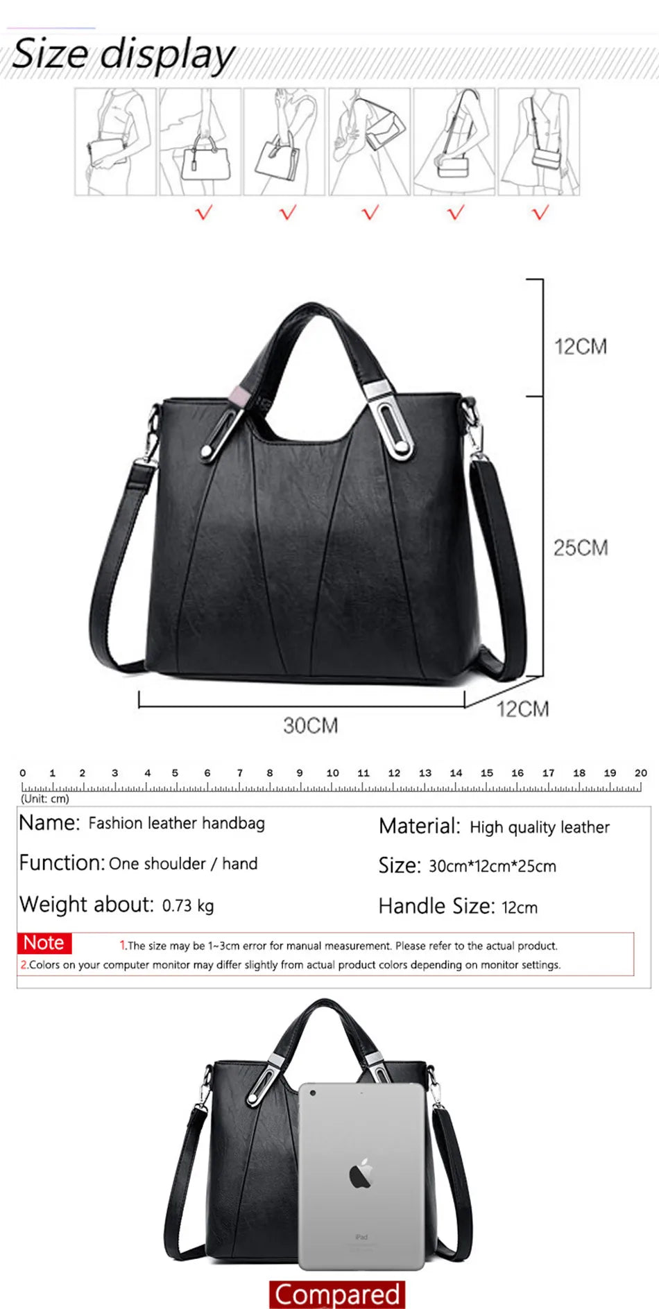 Women's Luxury PU Leather Crossbody Bag — Multi-Pocket Shoulder & Tote Handbag