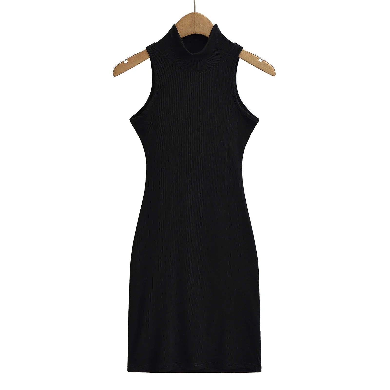 Women's Turtleneck Knit Bodycon Ankle-Length Maxi Dress