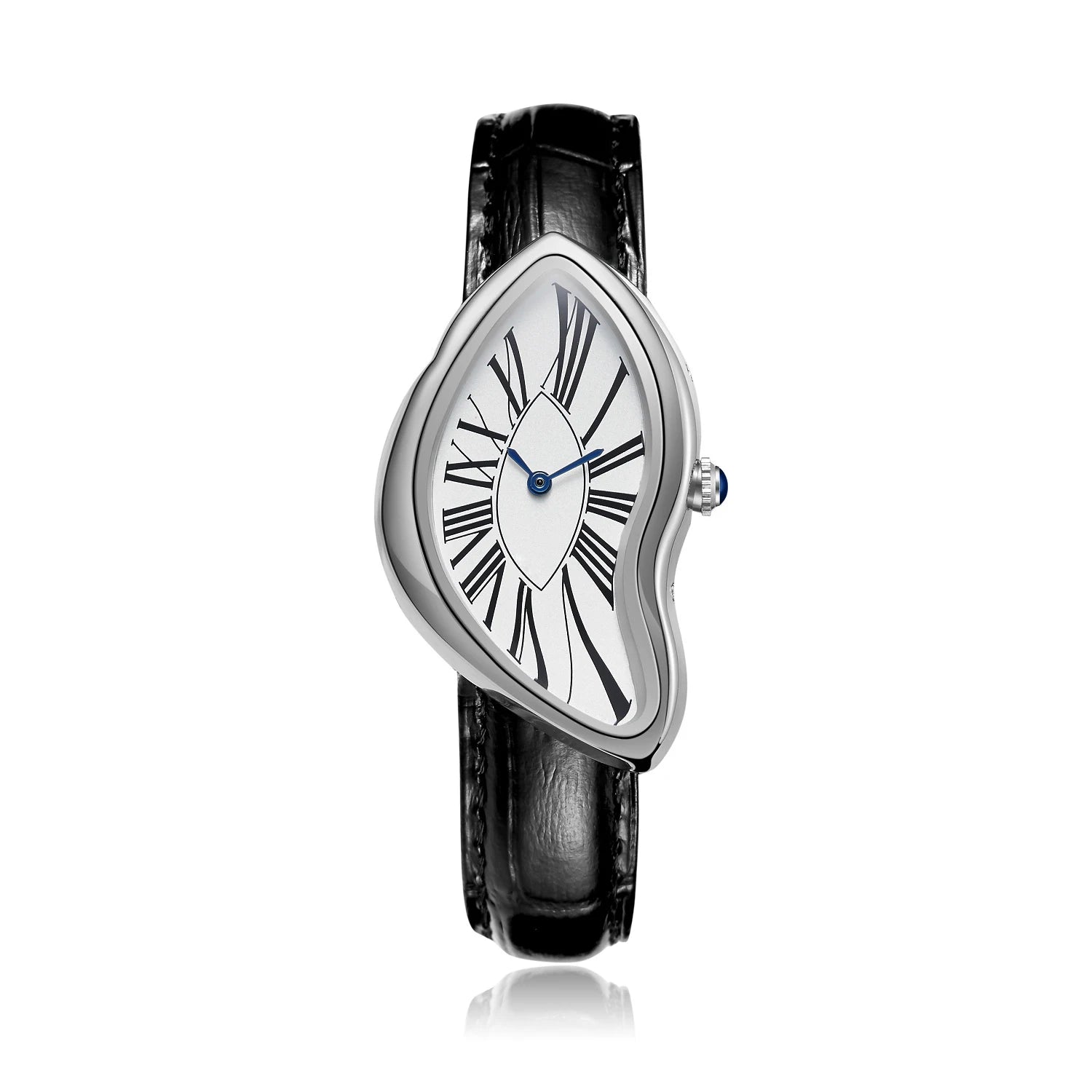 Women's Retro Y2K Irregular Quartz Watch — Creative Alloy Case Leather Strap