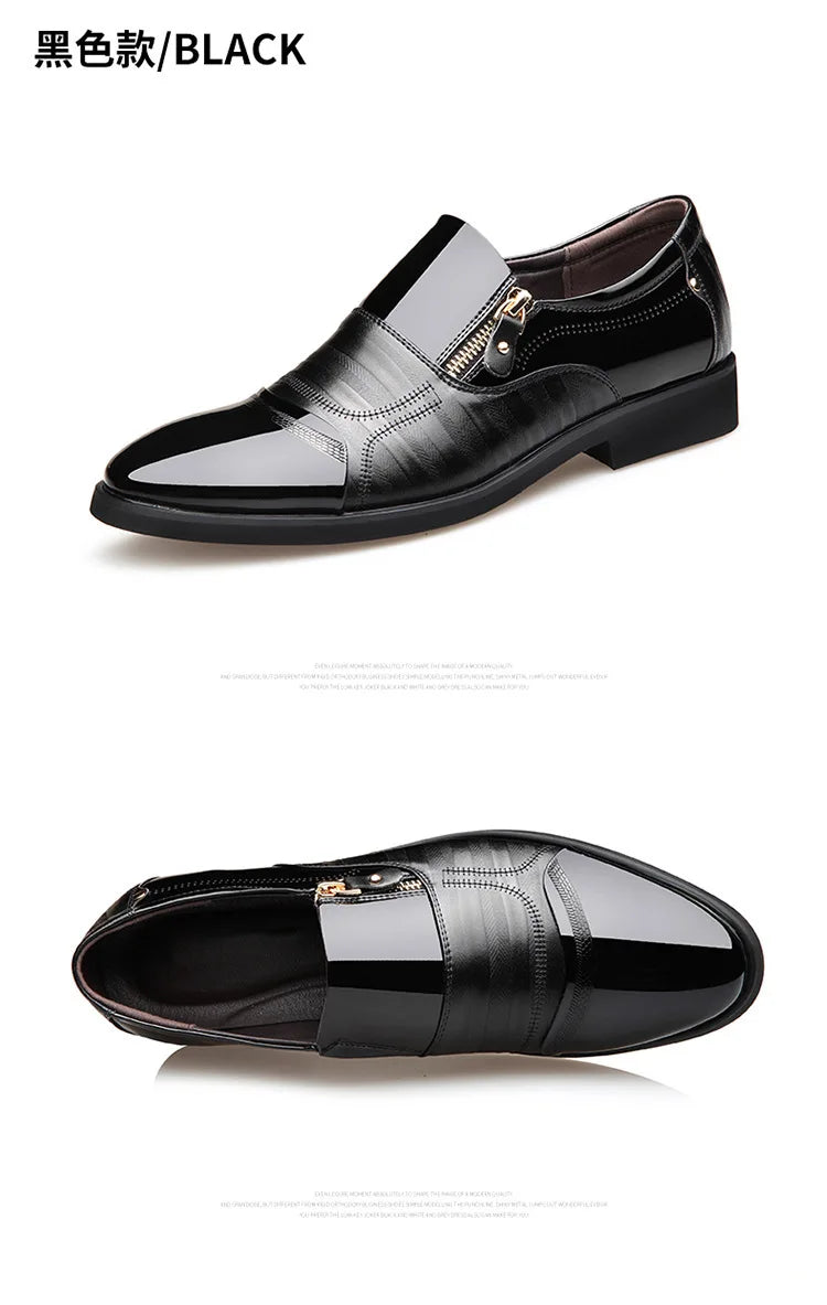 Men's Business Oxford Dress Shoes — Leather Formal Footwear