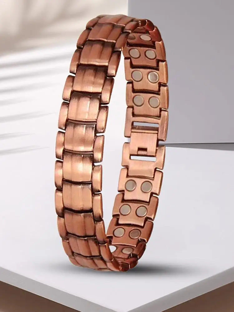 Men's Pure Copper Magnetic Bracelet — Adjustable Sports & Gym Jewellery (21 cm)