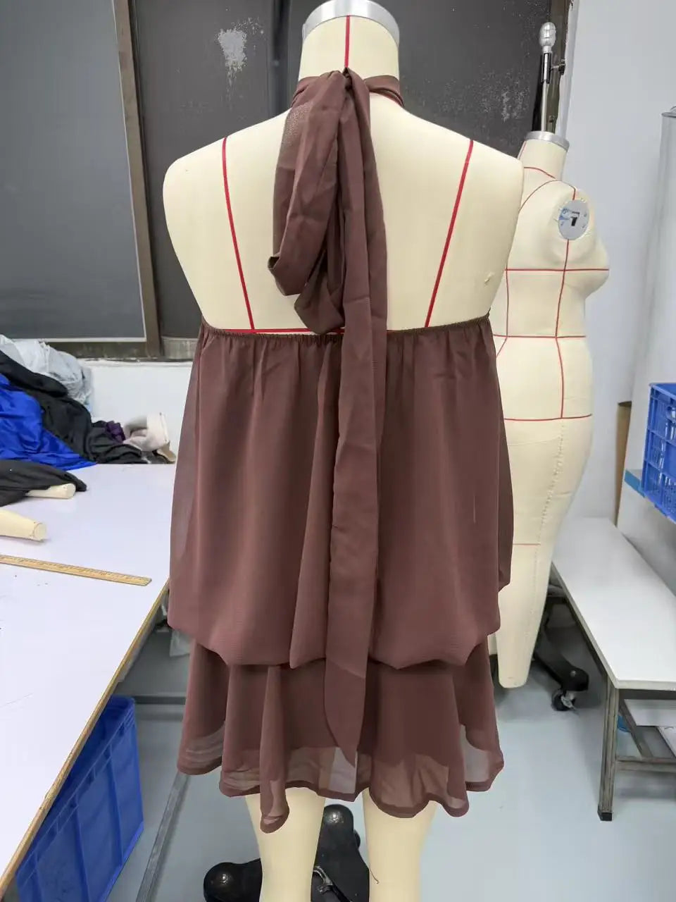 Women's Sexy Backless Slim-Fit A-Line Beachwear Dress