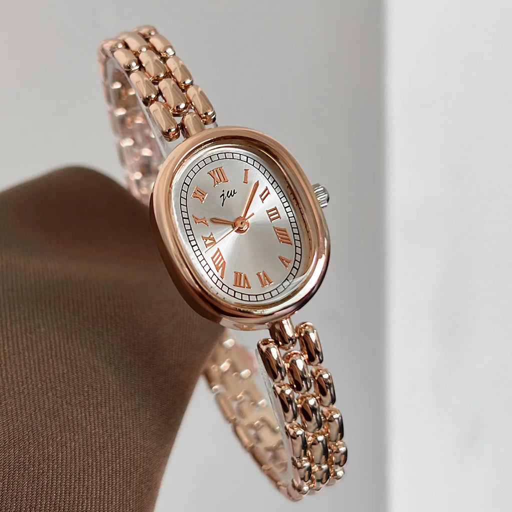 Women's Oval Artistic Quartz Watch — Niche High-Aesthetic Fashion Wristwatch