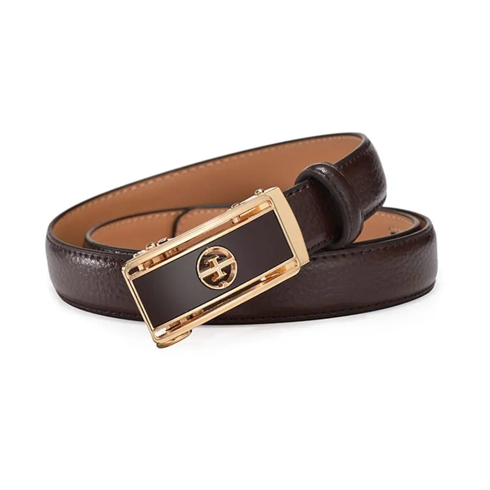 Women's Luxury Genuine Leather Belt — Automatic Buckle Waistband (105 cm)