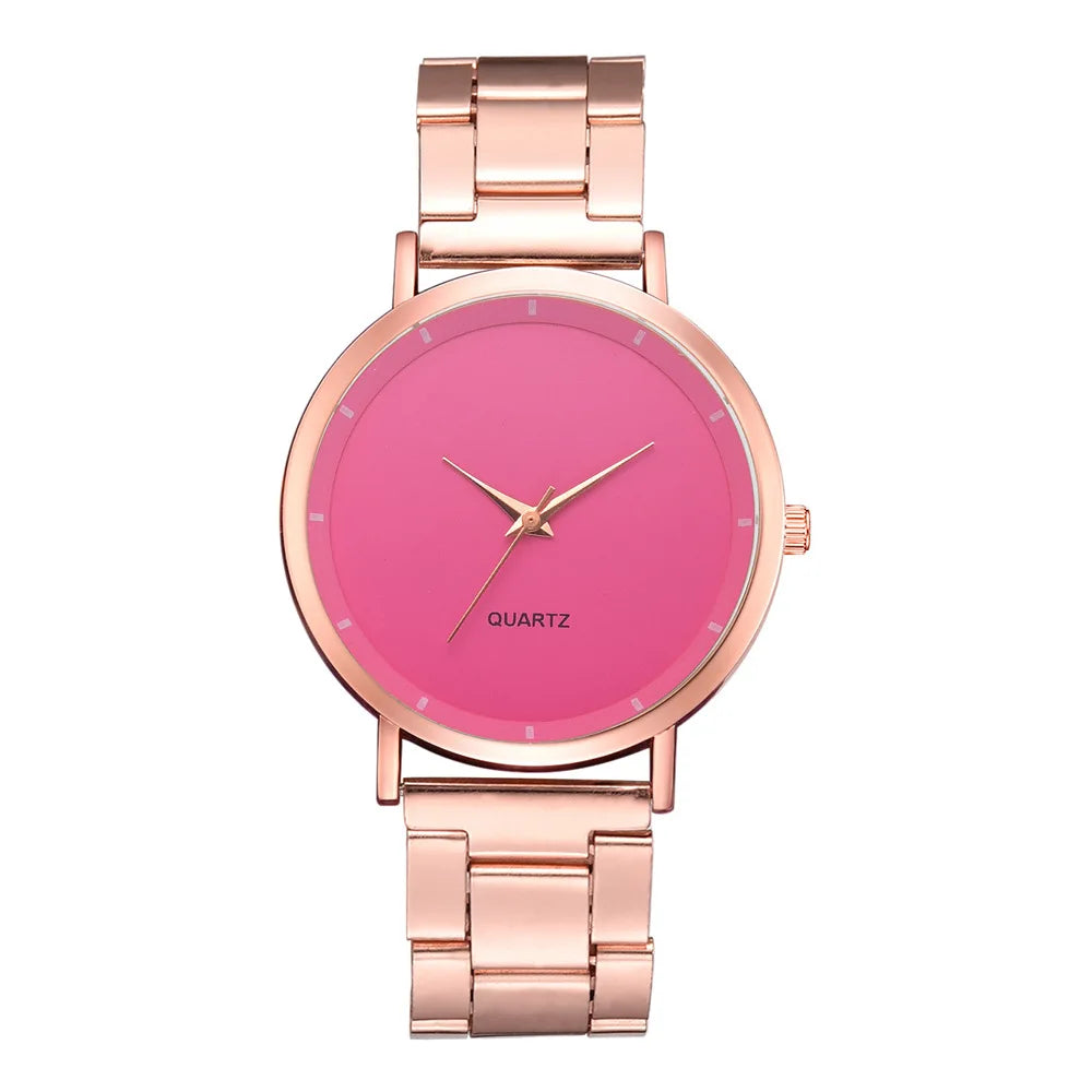 Women's Rose Gold Fashion Quartz Watch — Stainless Steel Business Wristwatch