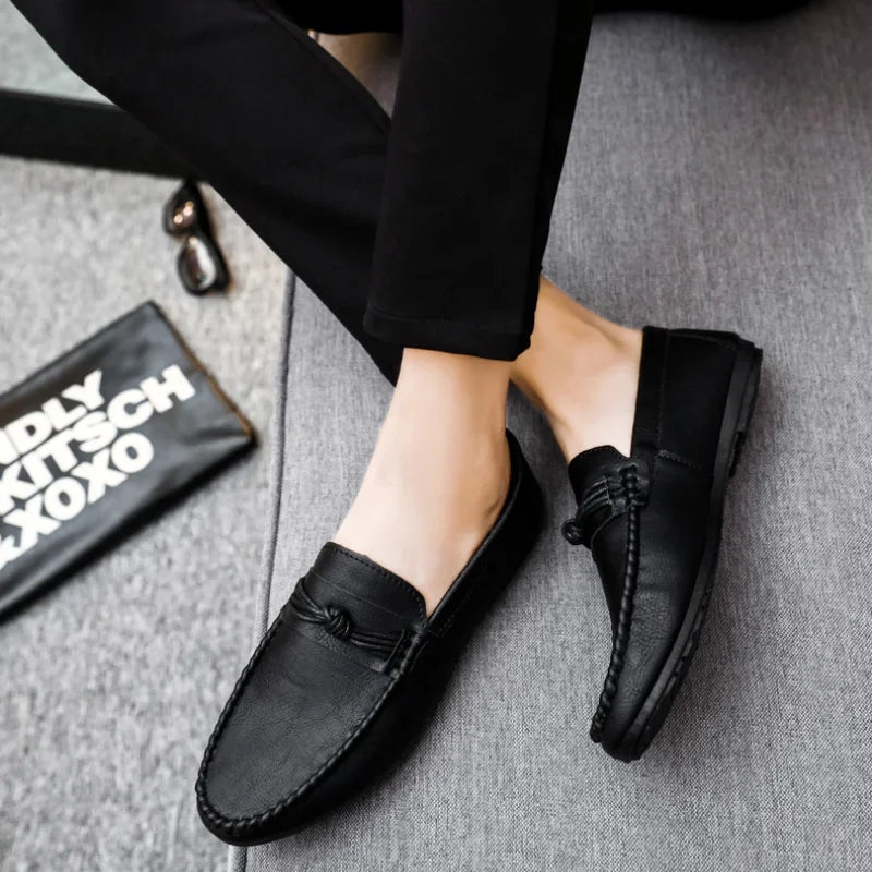 Men's Slip-On Moccasin Driving Shoes — Comfortable Casual Loafers