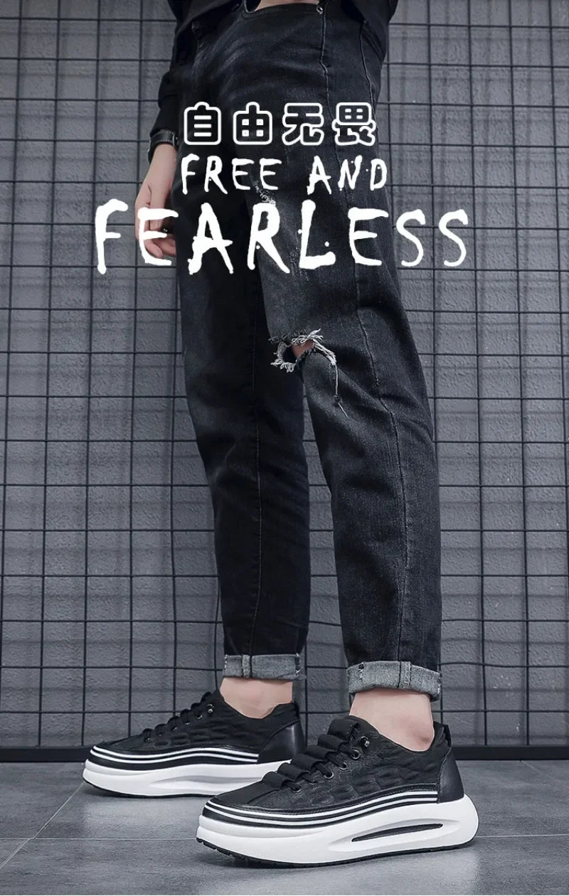 Men's Non-Slip Platform Sneakers — Breathable Casual Loafers