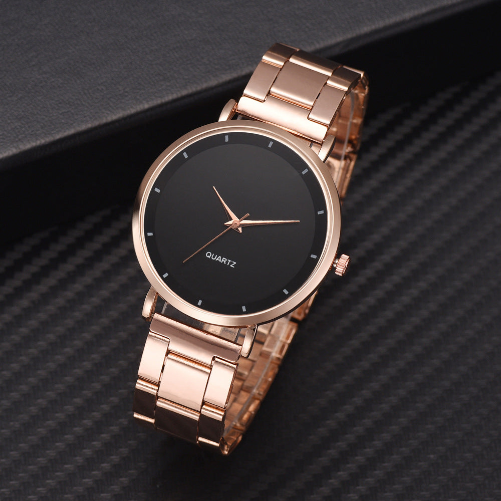 Women's Rose Gold Fashion Quartz Watch — Stainless Steel Business Wristwatch