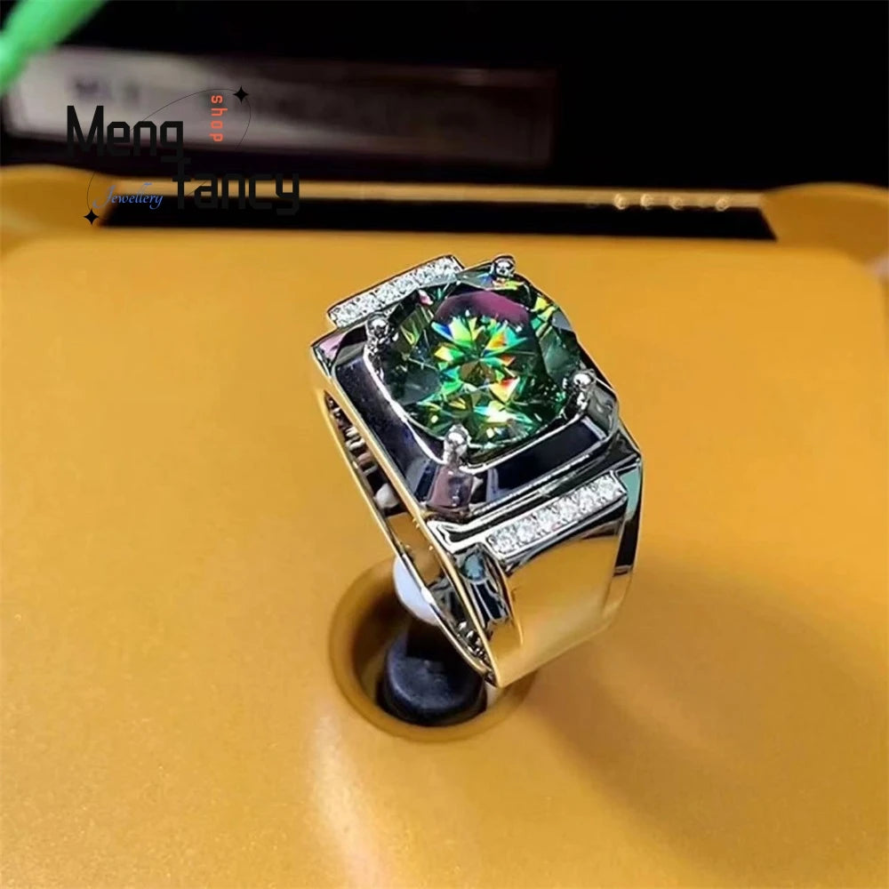 Men's 925 Sterling Silver Ring Set — Luxury Handcrafted Fashion Jewellery Gift