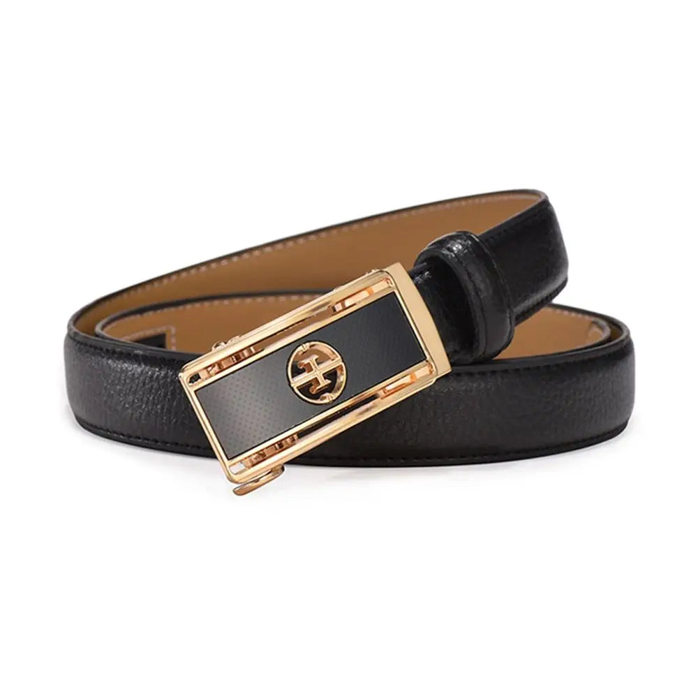 Women's Luxury Genuine Leather Belt — Automatic Buckle Waistband (105 cm)