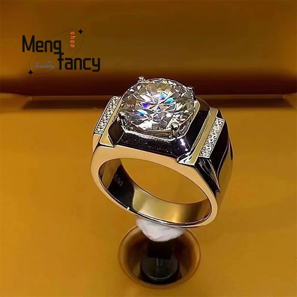 Men's 925 Sterling Silver Ring Set — Luxury Handcrafted Fashion Jewellery Gift
