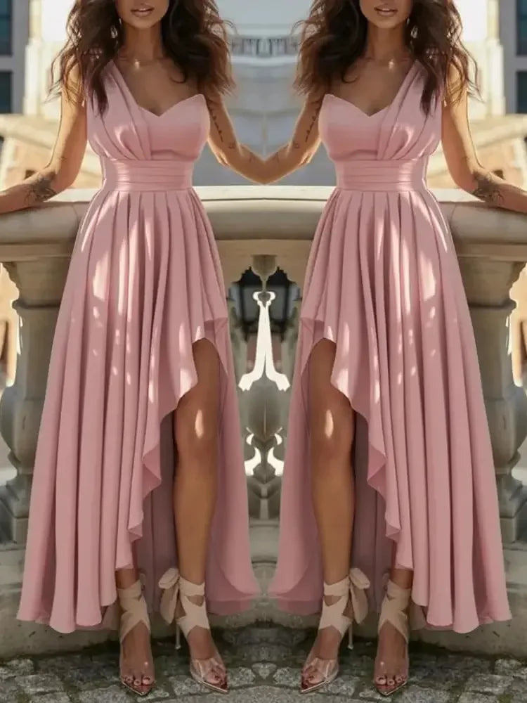 Women's Elegant V-Neck Cocktail Party Gown