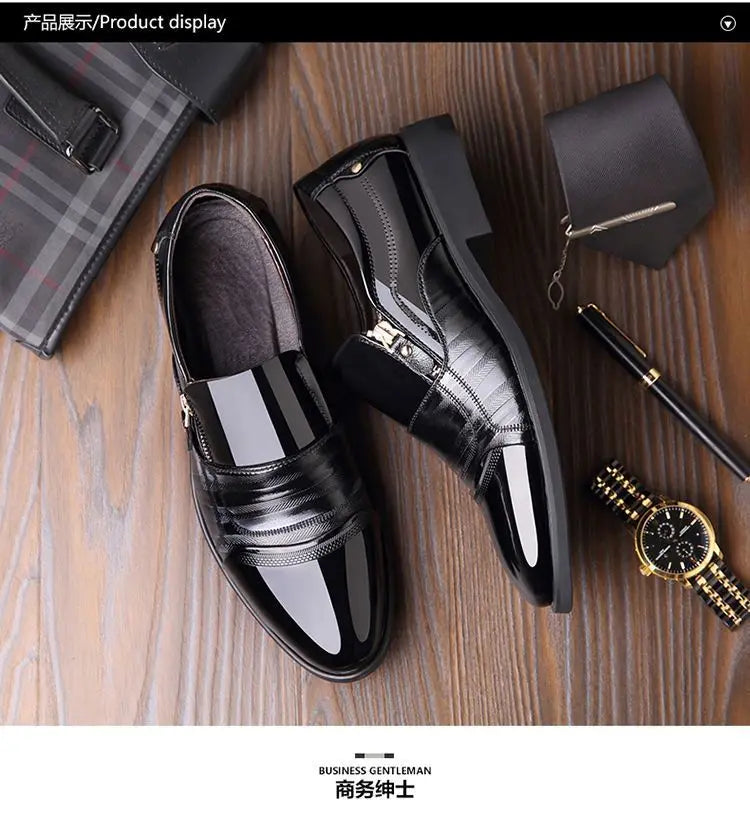 Men's Business Oxford Dress Shoes — Leather Formal Footwear