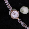 Women's Crystal Claw-Setting Bracelet Watch — Luxury Quartz Jewelry Wristwatch