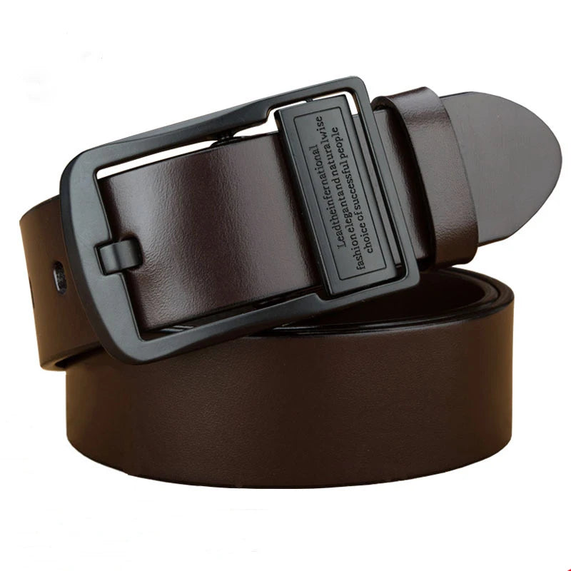 Men's Light Luxury PU Leather Belt — Pin Buckle Casual Versatile Jeans Waistband