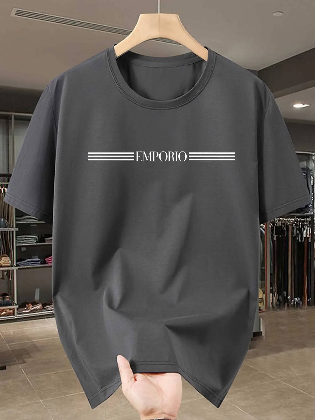 Men's Moisture-Wicking Athletic T-Shirt — Breathable Round Neck Gym Tee
