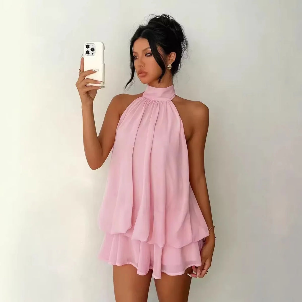 Women's Sexy Backless Slim-Fit A-Line Beachwear Dress