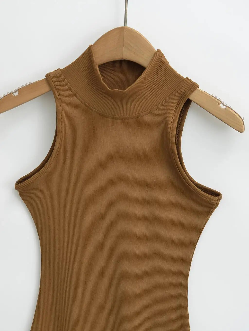 Women's Turtleneck Knit Bodycon Ankle-Length Maxi Dress