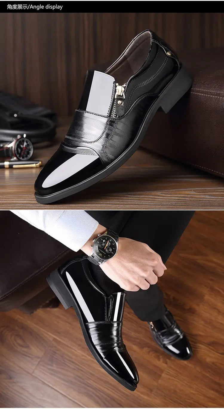Men's Business Oxford Dress Shoes — Leather Formal Footwear