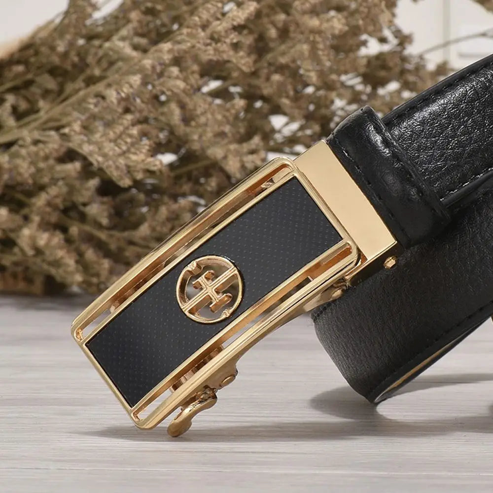 Women's Luxury Genuine Leather Belt — Automatic Buckle Waistband (105 cm)