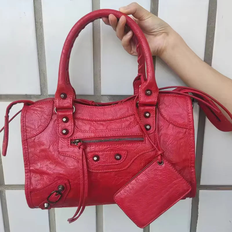 Women's Motorcycle Hobo Crossbody Bag — 2026 High Capacity Luxury Travel Shoulder Bag