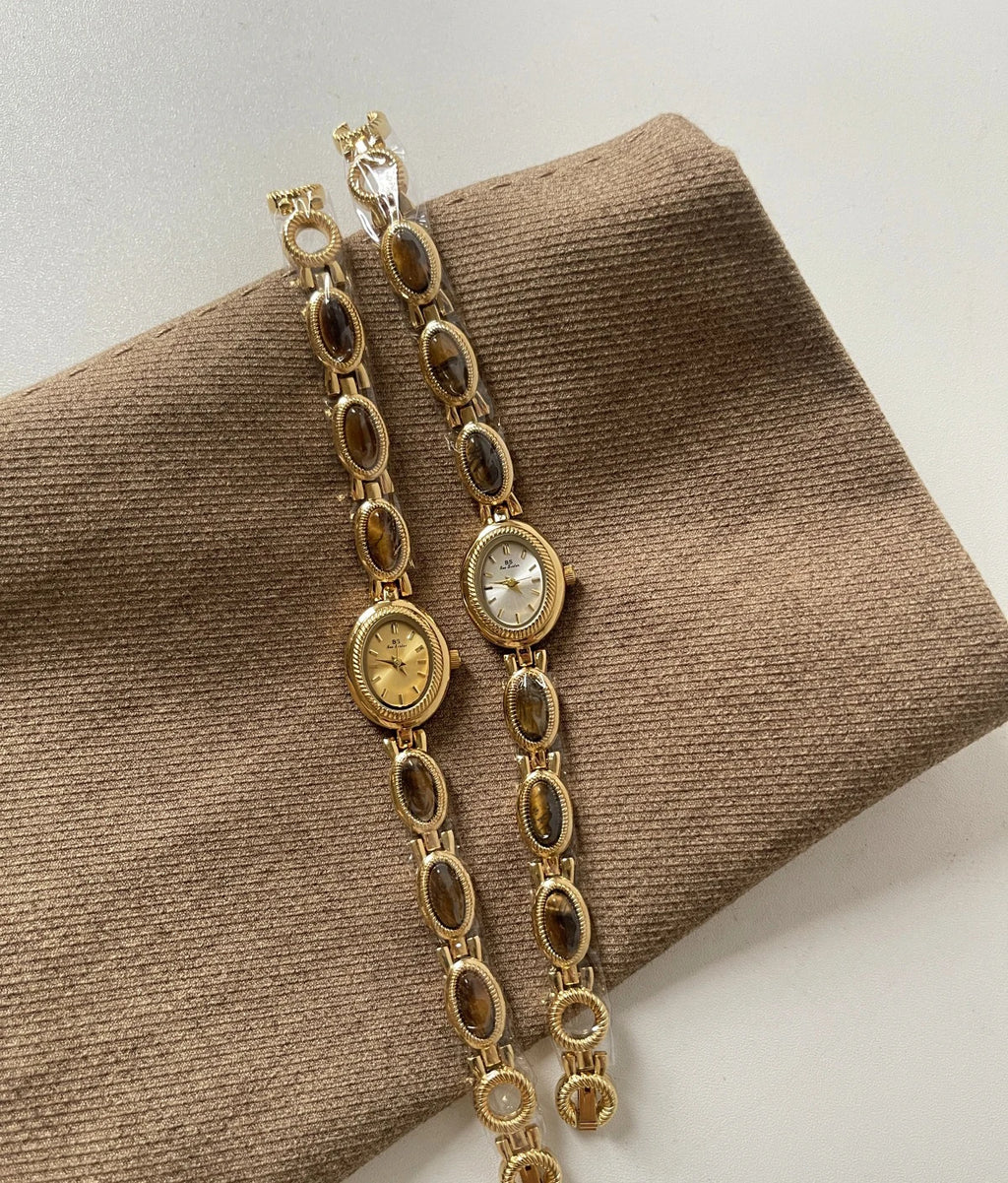 Women's Luxury Jade Green Jewelry Bracelet Watch — Quartz Dress Wristwatch