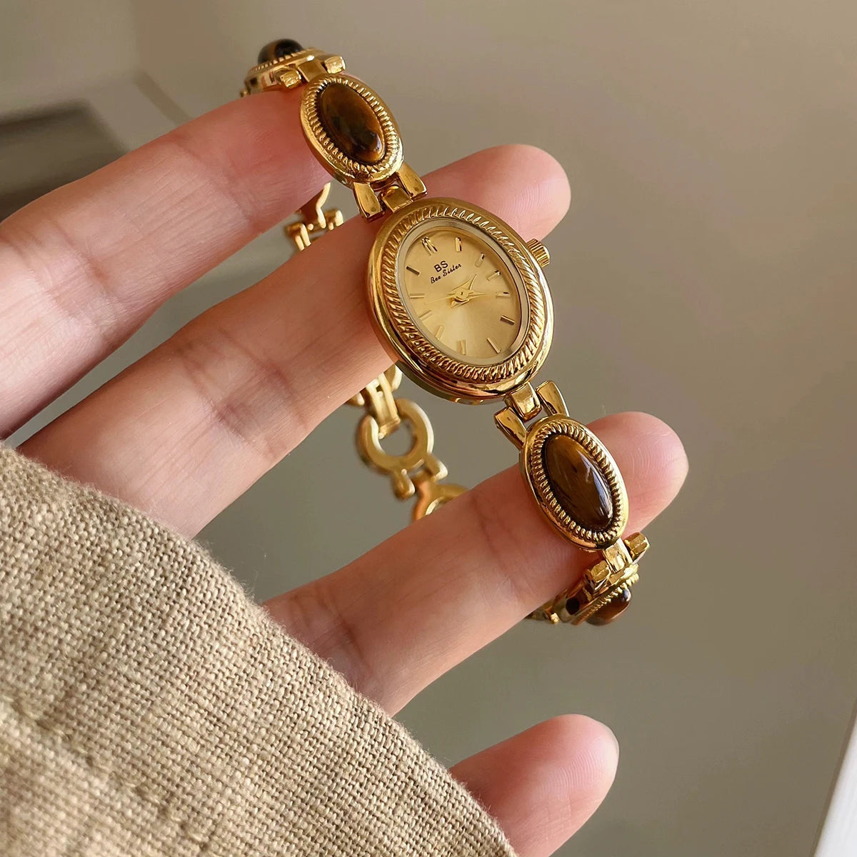 Women's Luxury Jade Green Jewelry Bracelet Watch — Quartz Dress Wristwatch
