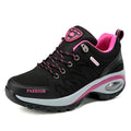 Women's Breathable Platform Sneakers — Lightweight Lace-Up Walking Shoes