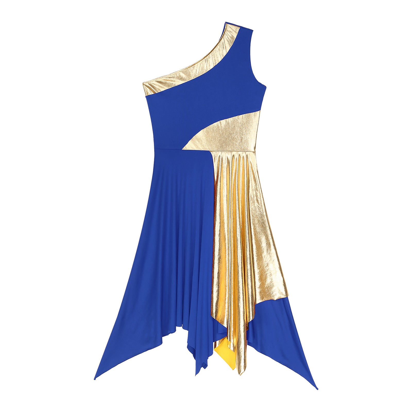 Women's One-Shoulder Lyrical Dance & Worship Performance Dress