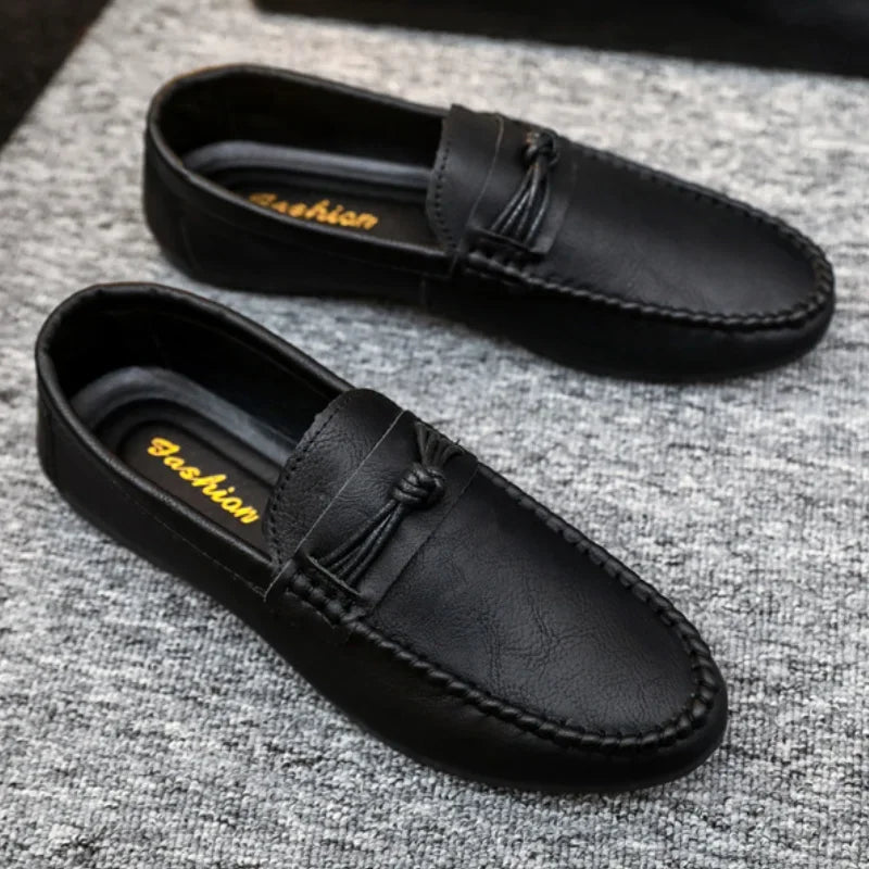 Men's Slip-On Moccasin Driving Shoes — Comfortable Casual Loafers