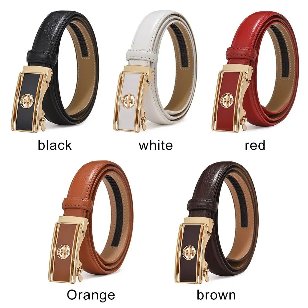 Women's Luxury Genuine Leather Belt — Automatic Buckle Waistband (105 cm)
