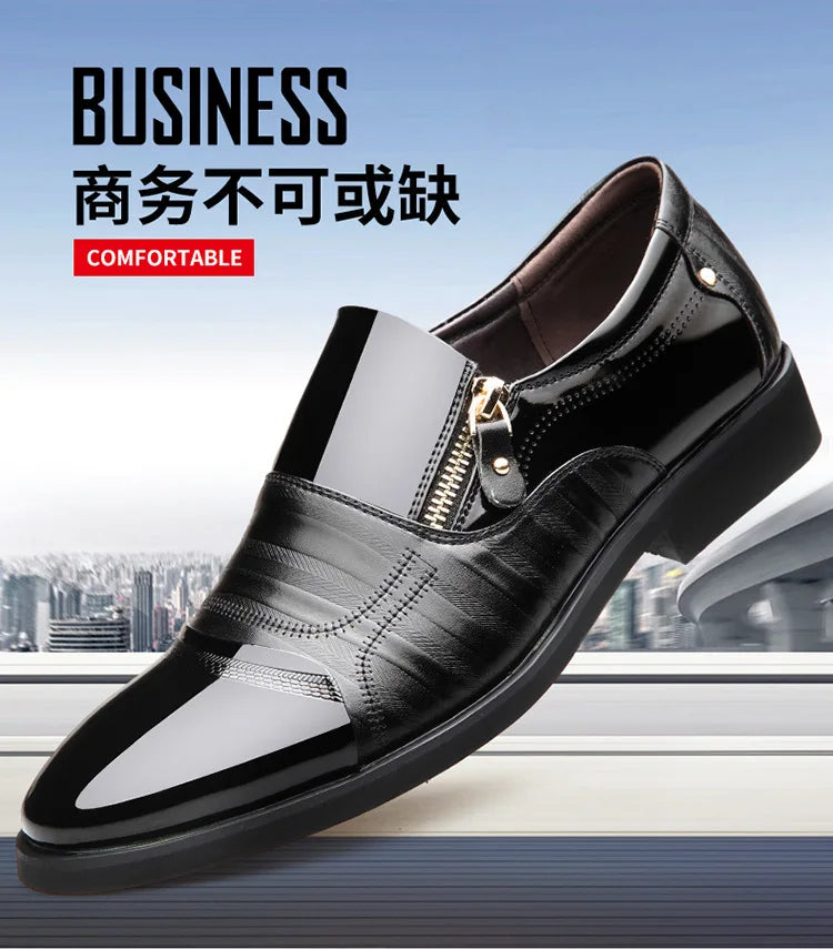 Men's Business Oxford Dress Shoes — Leather Formal Footwear