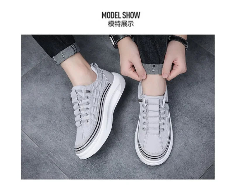 Men's Non-Slip Platform Sneakers — Breathable Casual Loafers