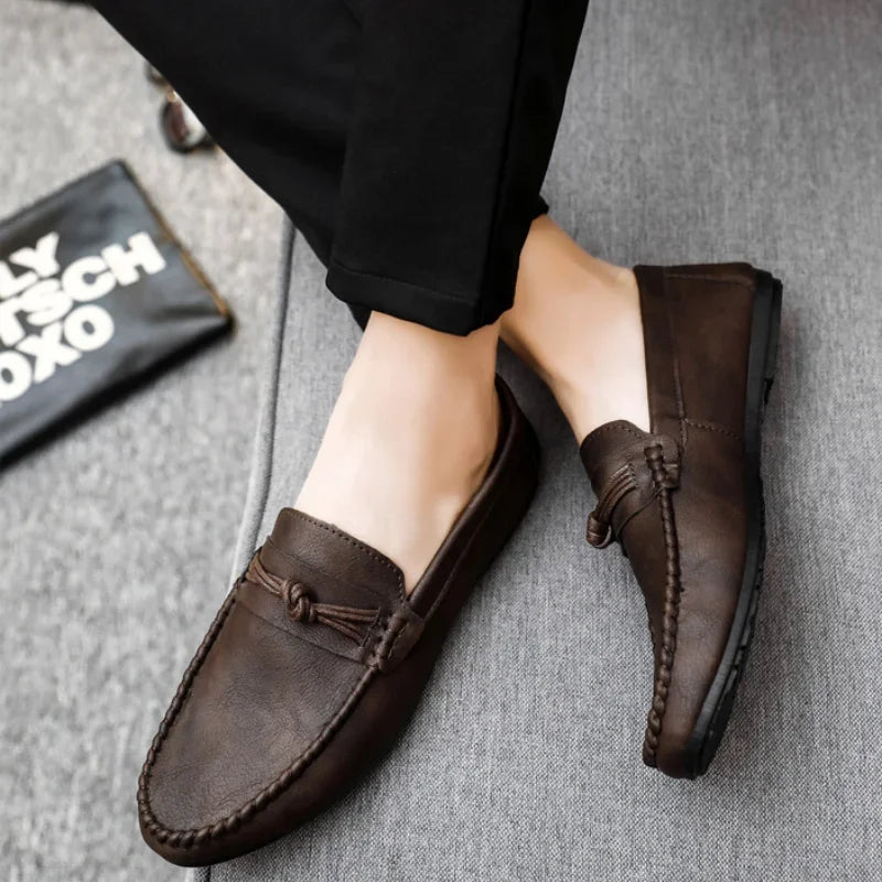 Men's Slip-On Moccasin Driving Shoes — Comfortable Casual Loafers