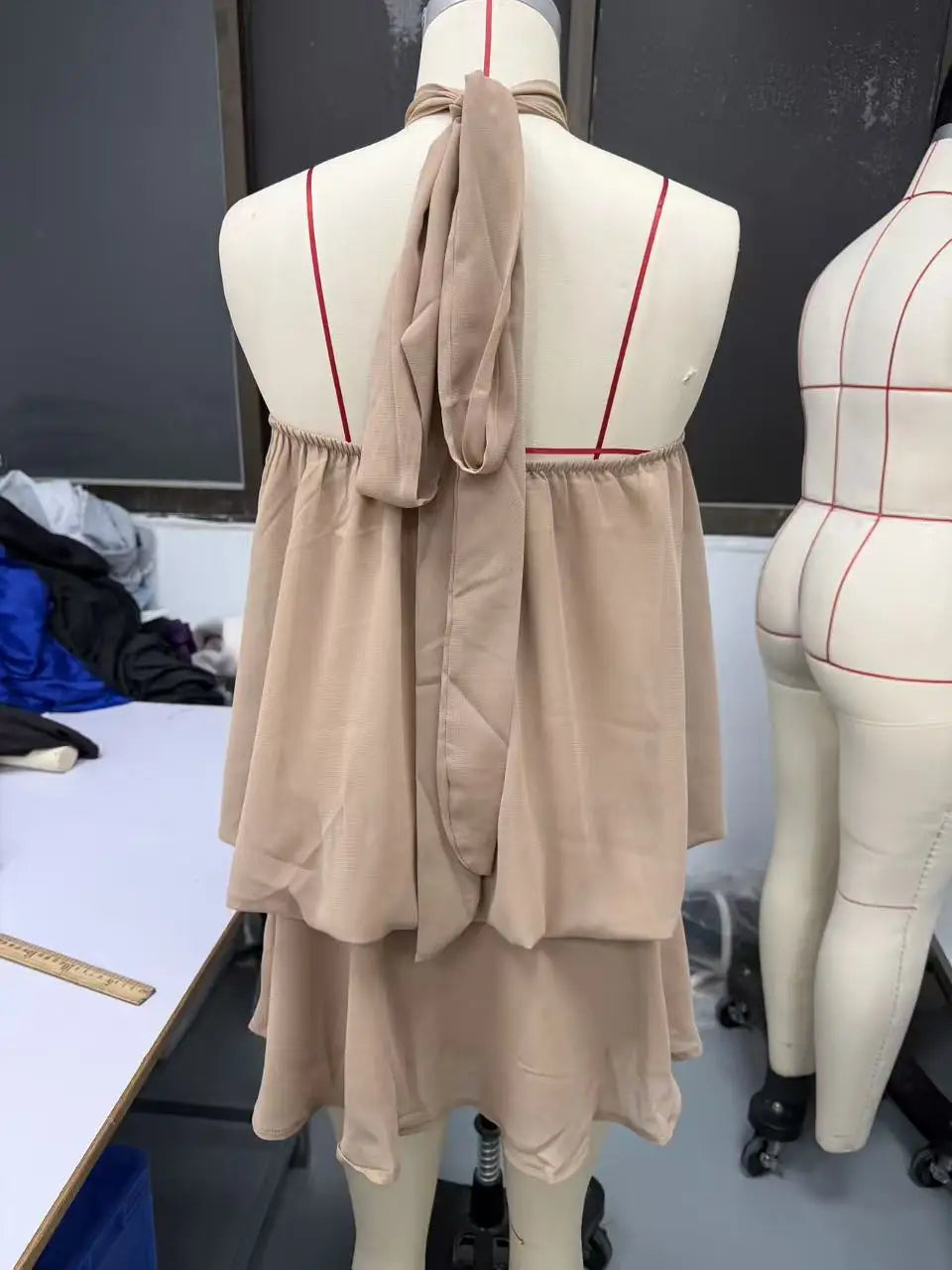 Women's Sexy Backless Slim-Fit A-Line Beachwear Dress