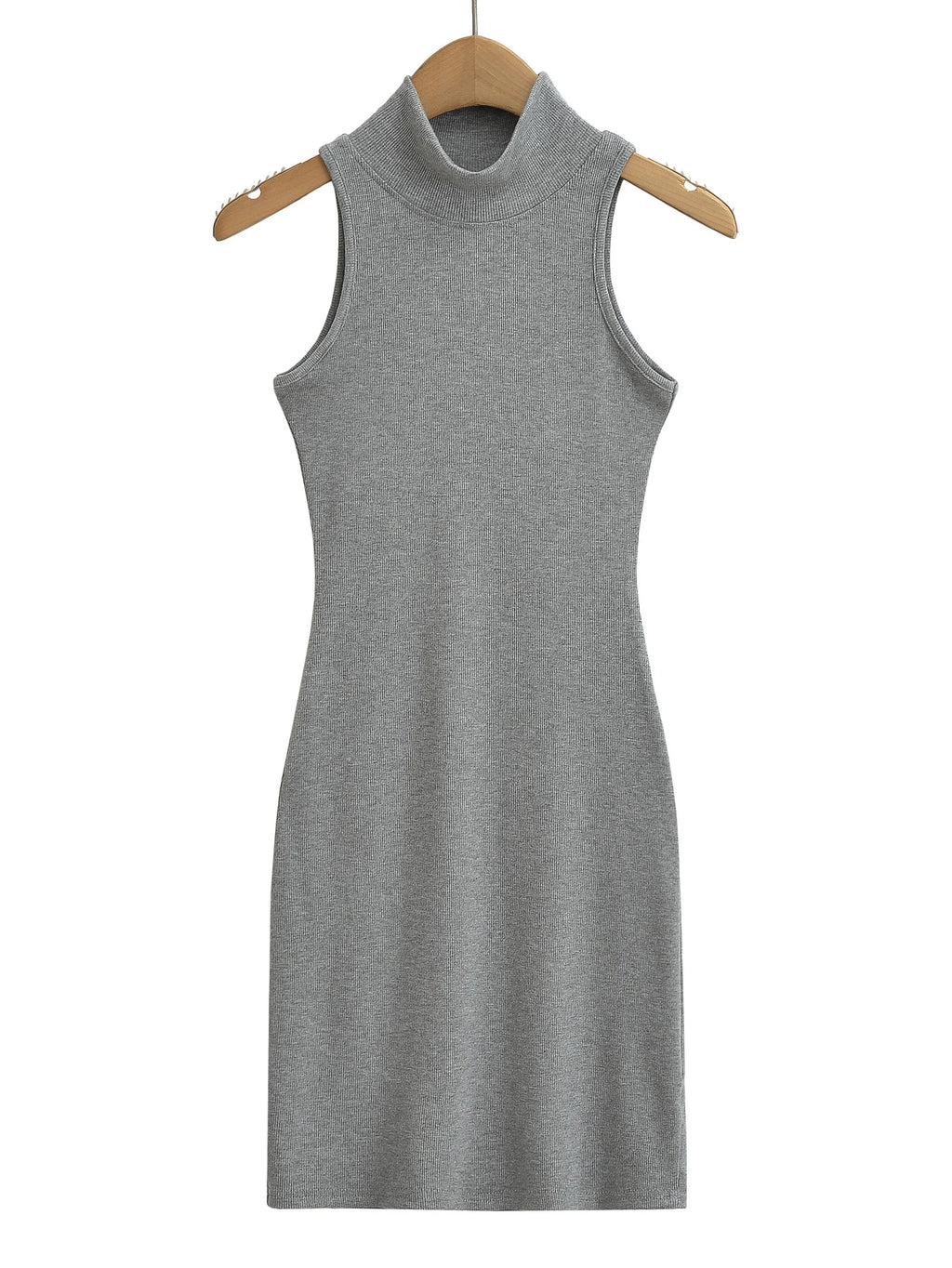 Women's Turtleneck Knit Bodycon Ankle-Length Maxi Dress