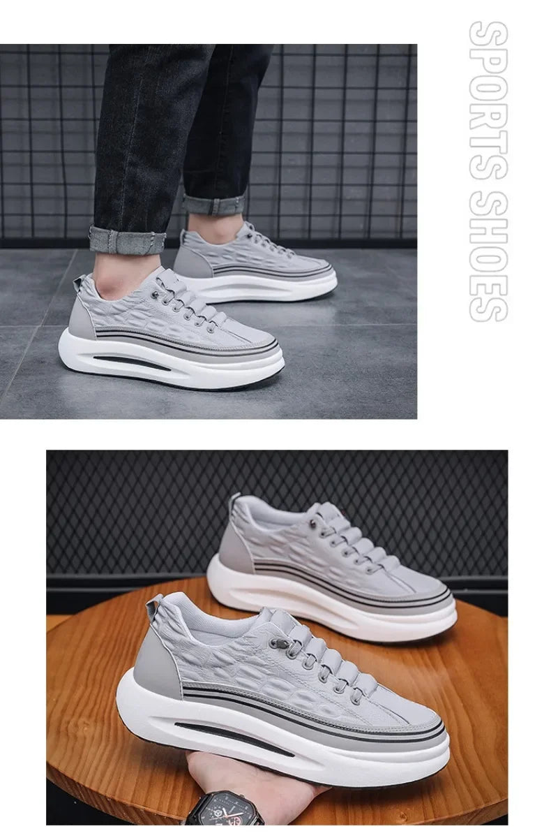 Men's Non-Slip Platform Sneakers — Breathable Casual Loafers