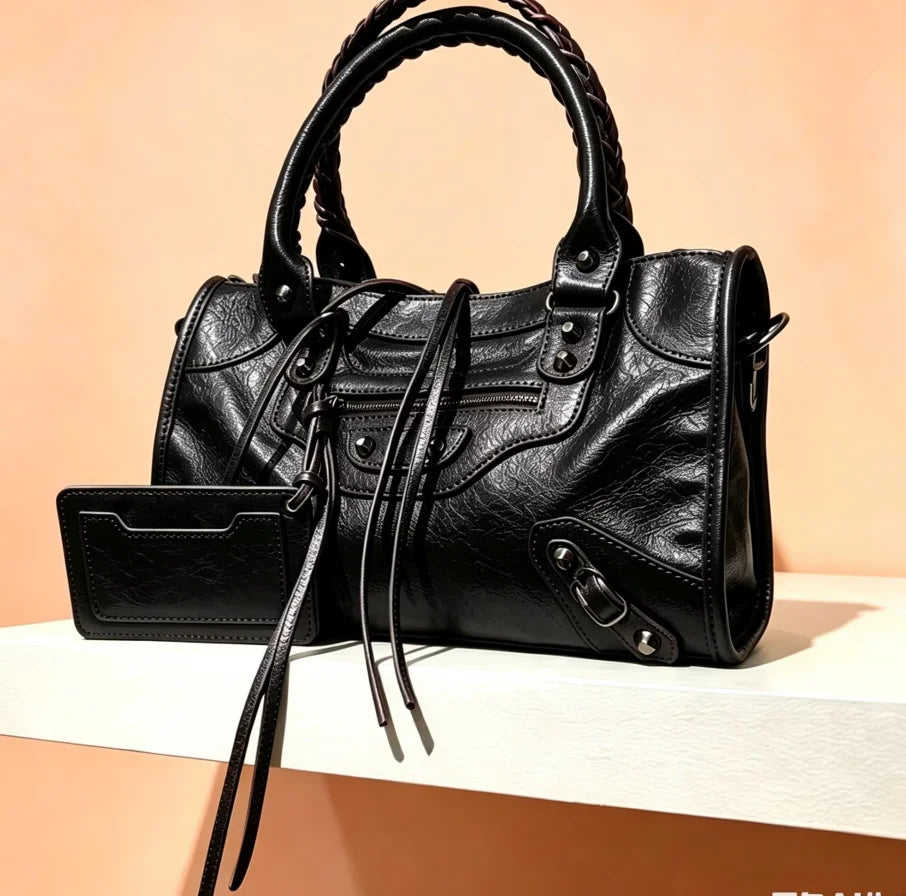 Women's Motorcycle Hobo Crossbody Bag — 2026 High Capacity Luxury Travel Shoulder Bag