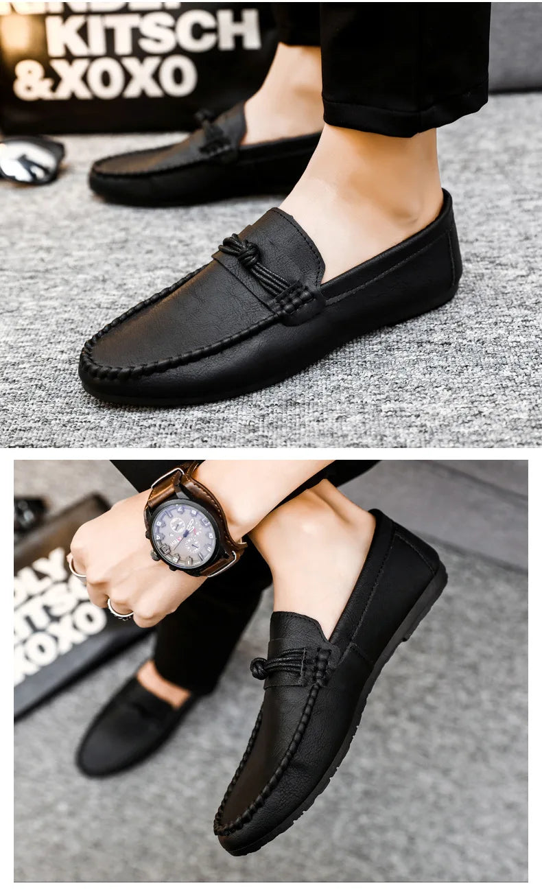 Men's Slip-On Moccasin Driving Shoes — Comfortable Casual Loafers