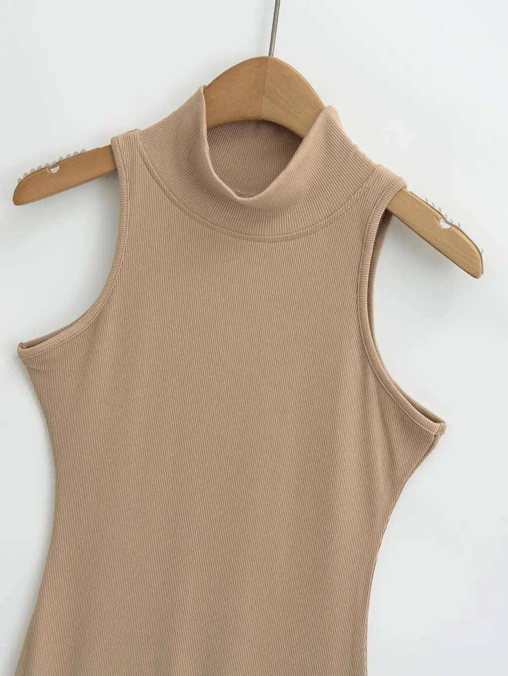 Women's Turtleneck Knit Bodycon Ankle-Length Maxi Dress