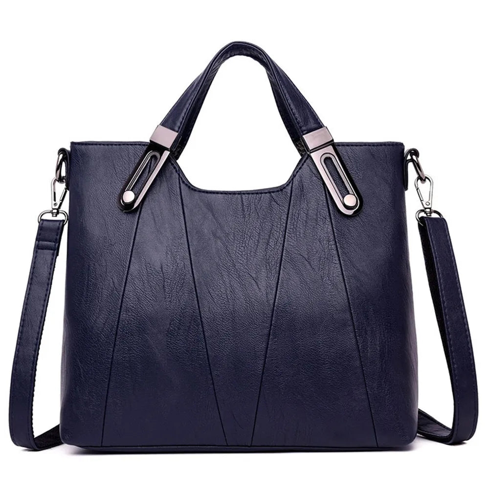 Women's Luxury PU Leather Crossbody Bag — Multi-Pocket Shoulder & Tote Handbag
