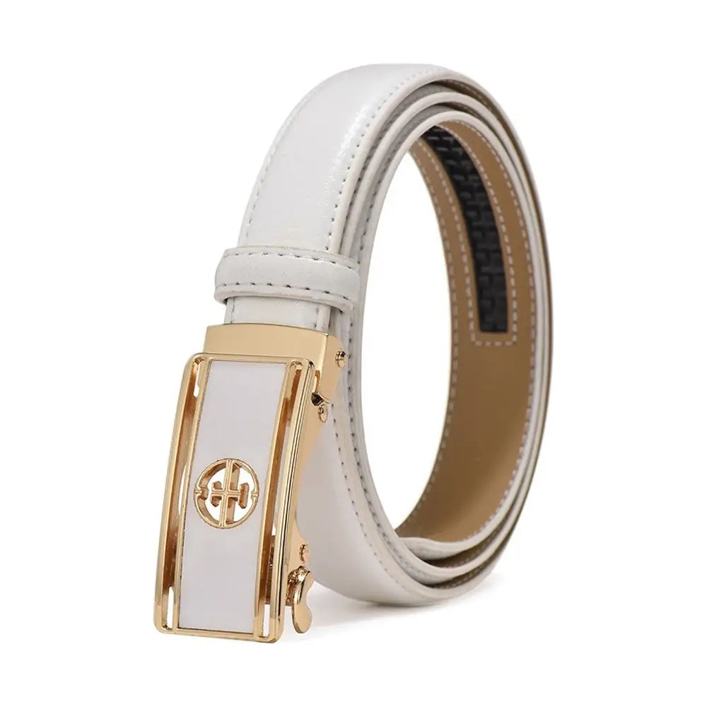 Women's Luxury Genuine Leather Belt — Automatic Buckle Waistband (105 cm)