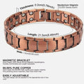 Men's Pure Copper Magnetic Bracelet — Adjustable Sports & Gym Jewellery (21 cm)