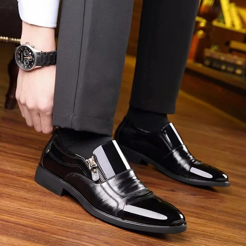 Men's Business Oxford Dress Shoes — Leather Formal Footwear