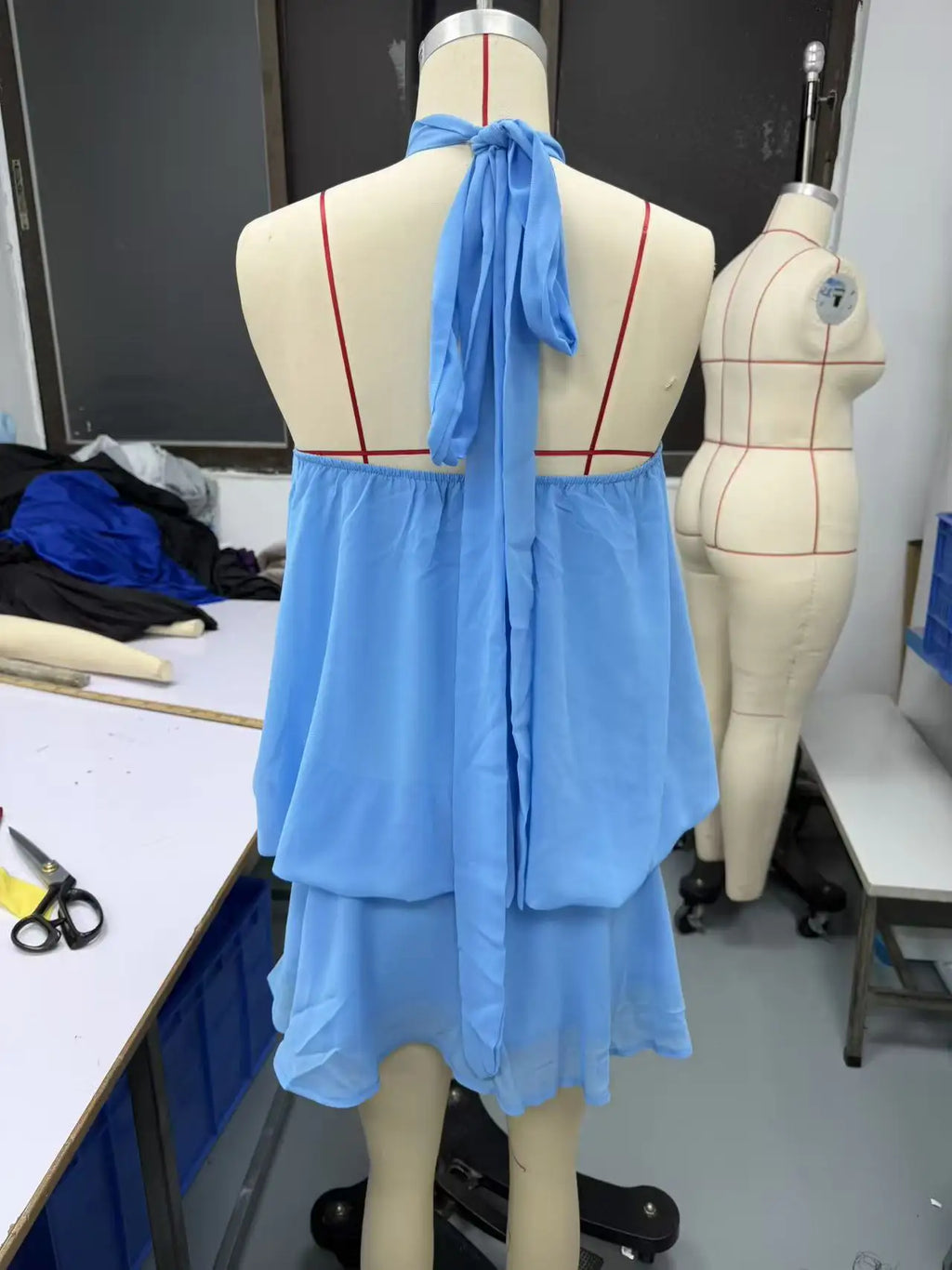 Women's Sexy Backless Slim-Fit A-Line Beachwear Dress