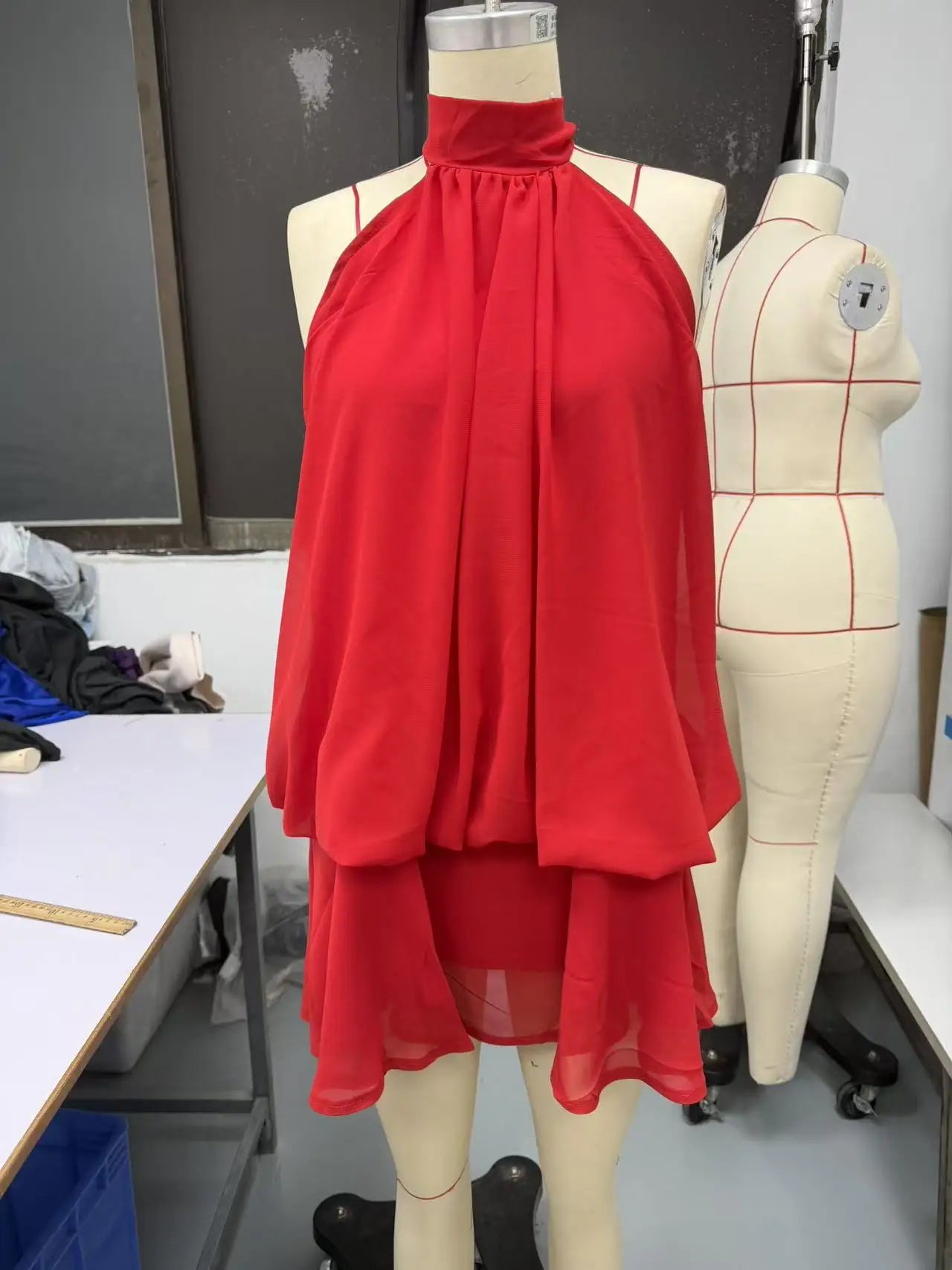 Women's Sexy Backless Slim-Fit A-Line Beachwear Dress