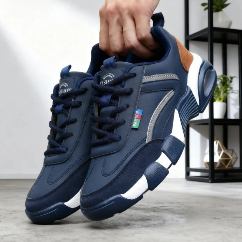 Men's Anti-Slip Rebound Walking Sneakers — Breathable Lace-Up Shoes